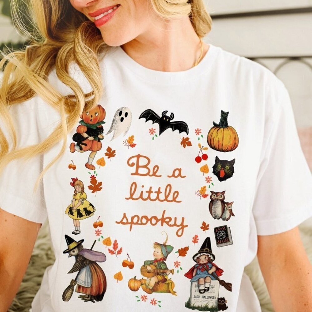 Be A Little Spooky Happy Halloween Graphic Fan Gift Costume T-shirt